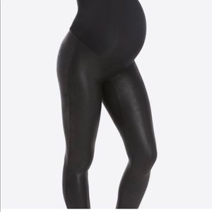 Spanx leather Maternity leggings